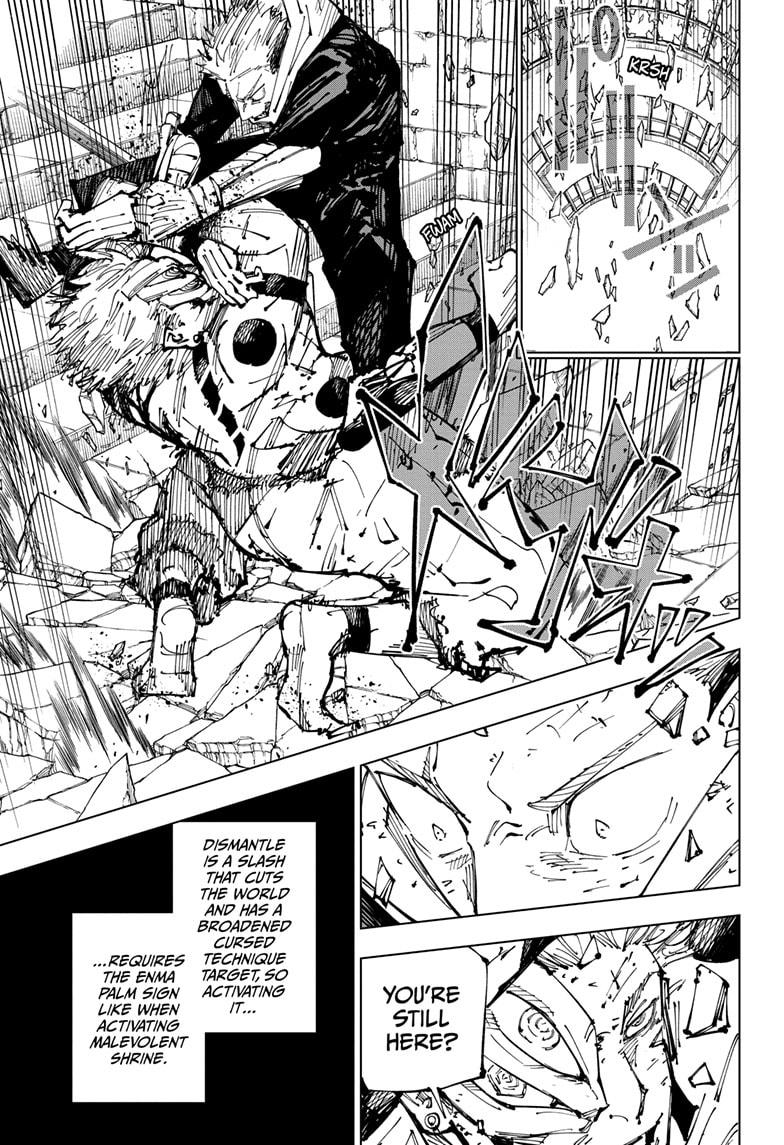 Jujutsu Kaisen Manga Chapter 255 page 15 - Inhuman Makyo Shinjuku Showdown, Part 27 scene