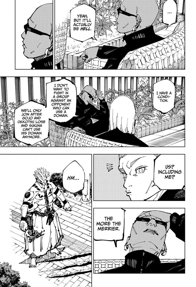 Jujutsu Kaisen Manga Chapter 255 page 5 - Inhuman Makyo Shinjuku Showdown, Part 27 scene