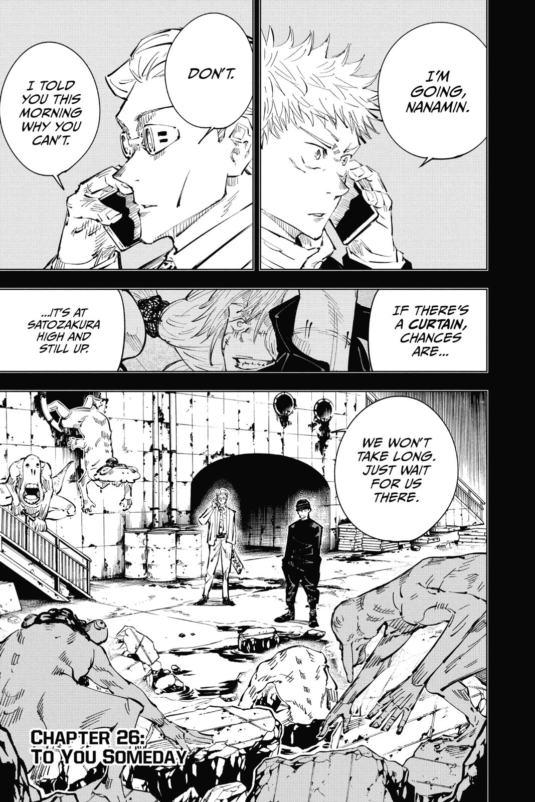 Jujutsu Kaisen Manga Chapter 26 page 7 - To You Someday scene