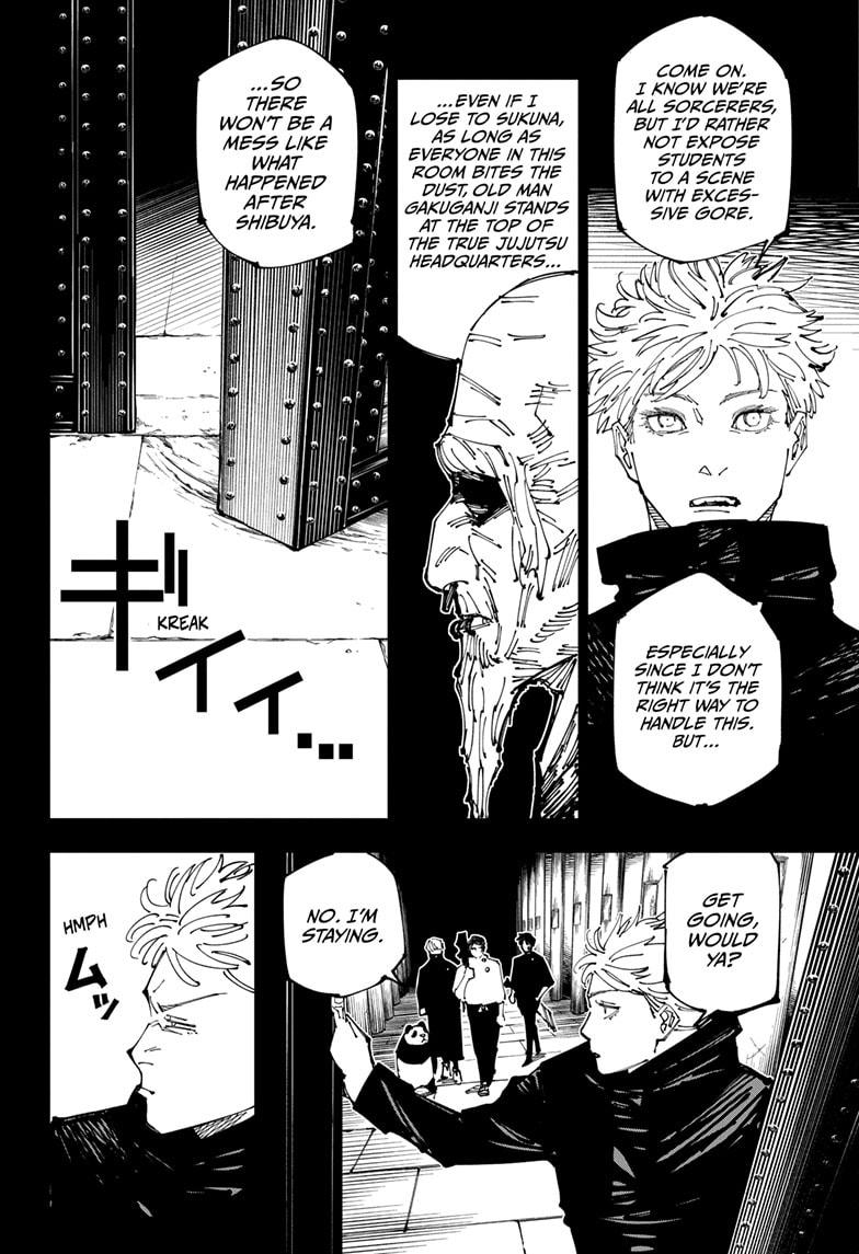 Jujutsu Kaisen Manga Chapter 261 page 10 - Inhuman Makyo Shinjuku Showdown, Part 33 scene