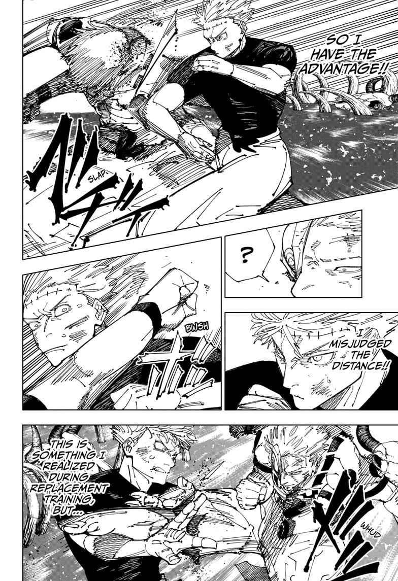 Jujutsu Kaisen Manga Chapter 262.2 page 4 - Inhuman Makyo Shinjuku Showdown, Part 34-2 scene