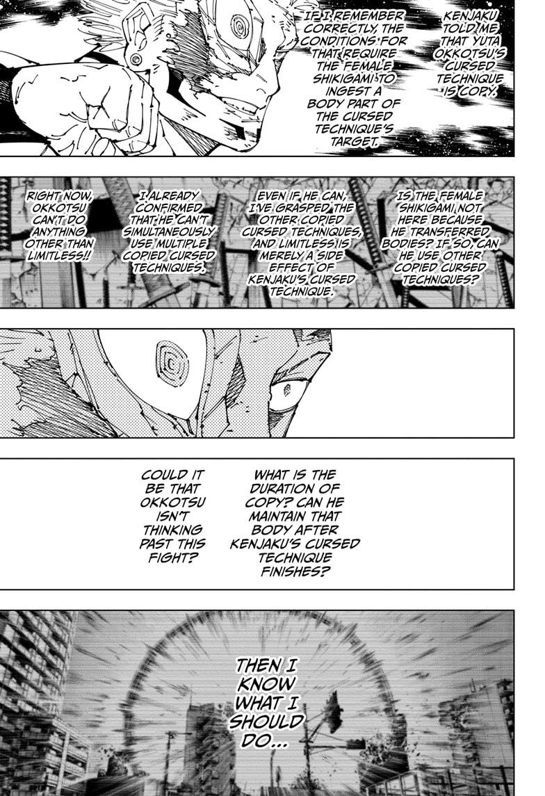 Jujutsu Kaisen Manga Chapter 262.2 page 7 - Inhuman Makyo Shinjuku Showdown, Part 34-2 scene