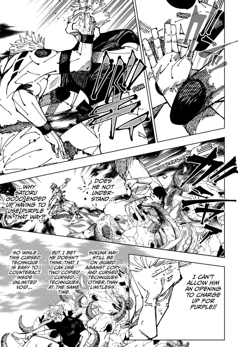 Jujutsu Kaisen Manga Chapter 262.2 page 9 - Inhuman Makyo Shinjuku Showdown, Part 34-2 scene