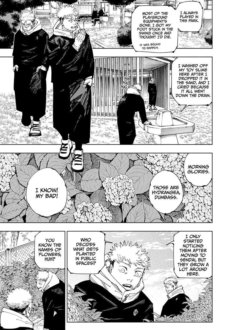 Jujutsu Kaisen Manga Chapter 265 page 3 - That Day scene