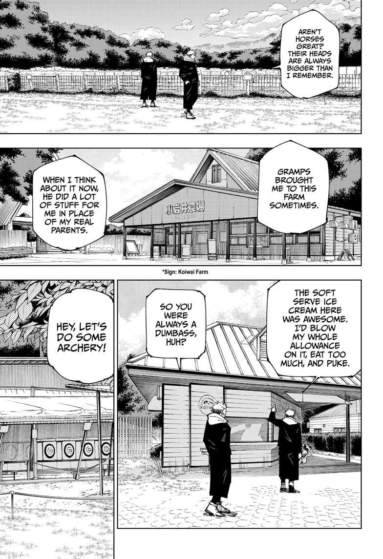 Jujutsu Kaisen Manga Chapter 265 page 7 - That Day scene