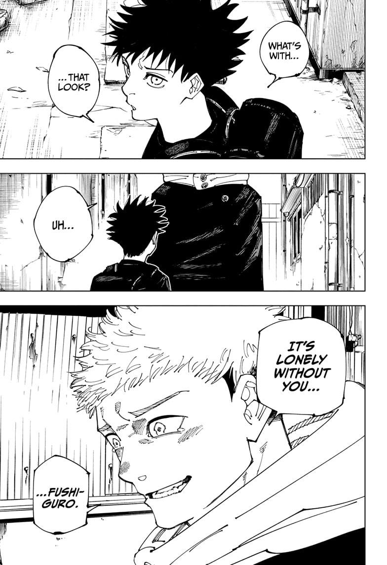 Jujutsu Kaisen Manga Chapter 266 page 11 - Inhuman Makyo Shinjuku Showdown, Part 37 scene