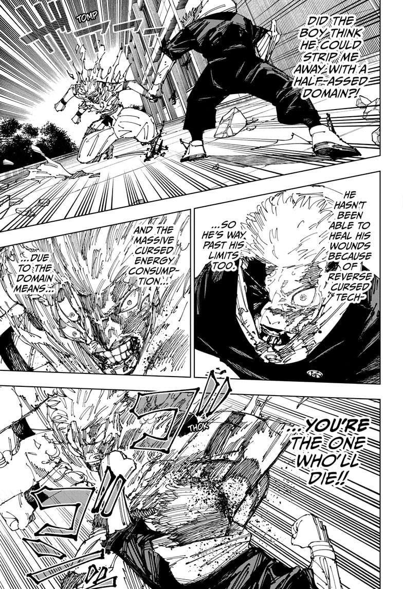 Jujutsu Kaisen Manga Chapter 267 page 16 - Inhuman Makyo Shinjuku Showdown, Part 38 scene