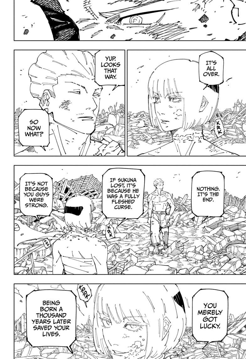 Jujutsu Kaisen Manga Chapter 268 page 10 - Settling Matters scene