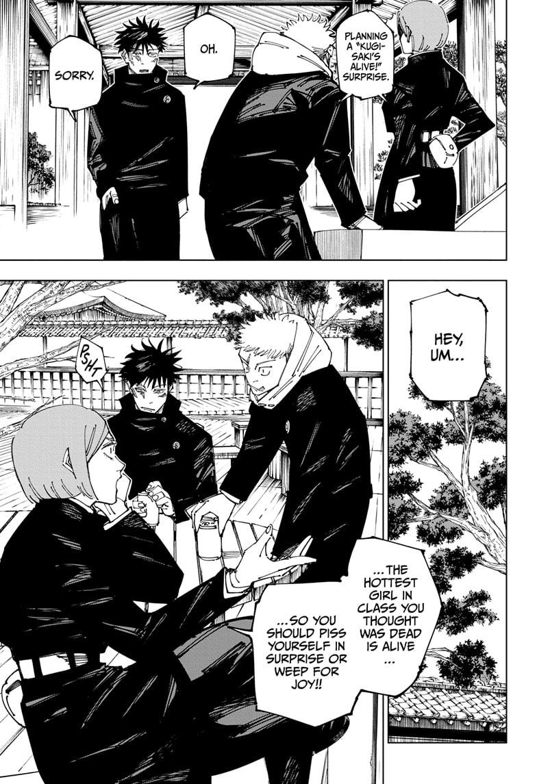 Jujutsu Kaisen Manga Chapter 268 page 13 - Settling Matters scene