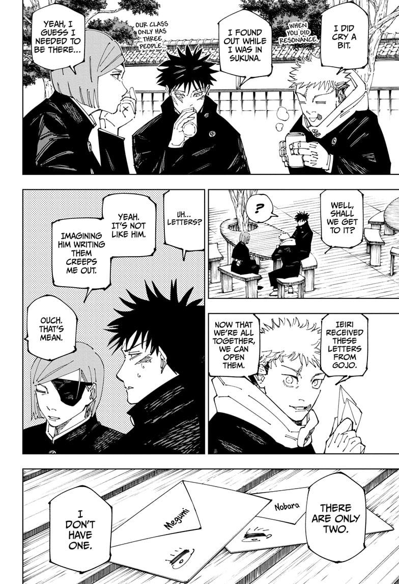 Jujutsu Kaisen Manga Chapter 268 page 14 - Settling Matters scene