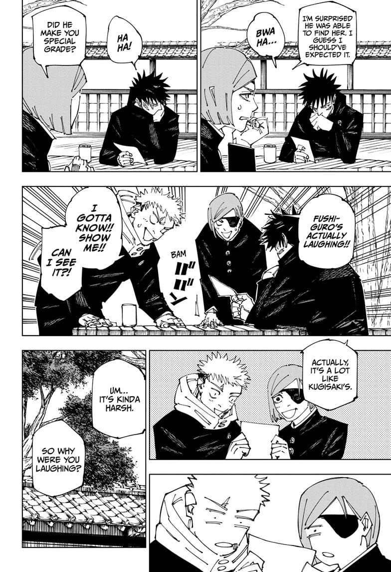 Jujutsu Kaisen Manga Chapter 268 page 16 - Settling Matters scene