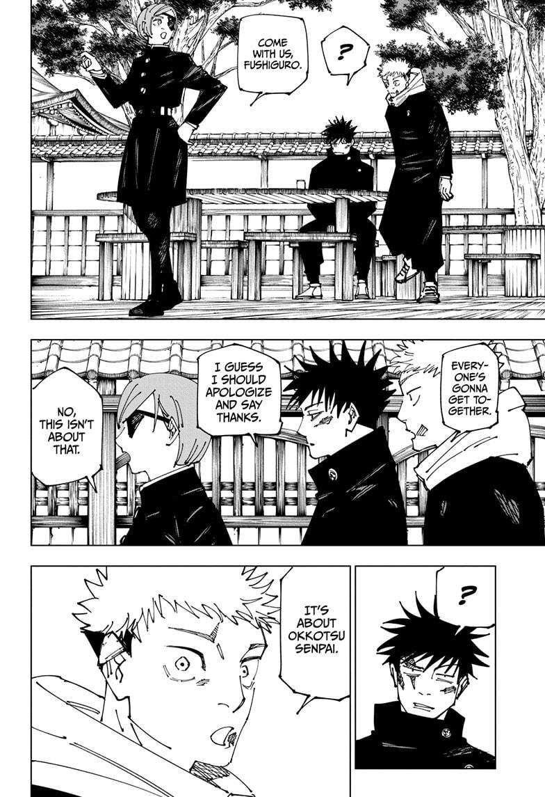 Jujutsu Kaisen Manga Chapter 268 page 18 - Settling Matters scene