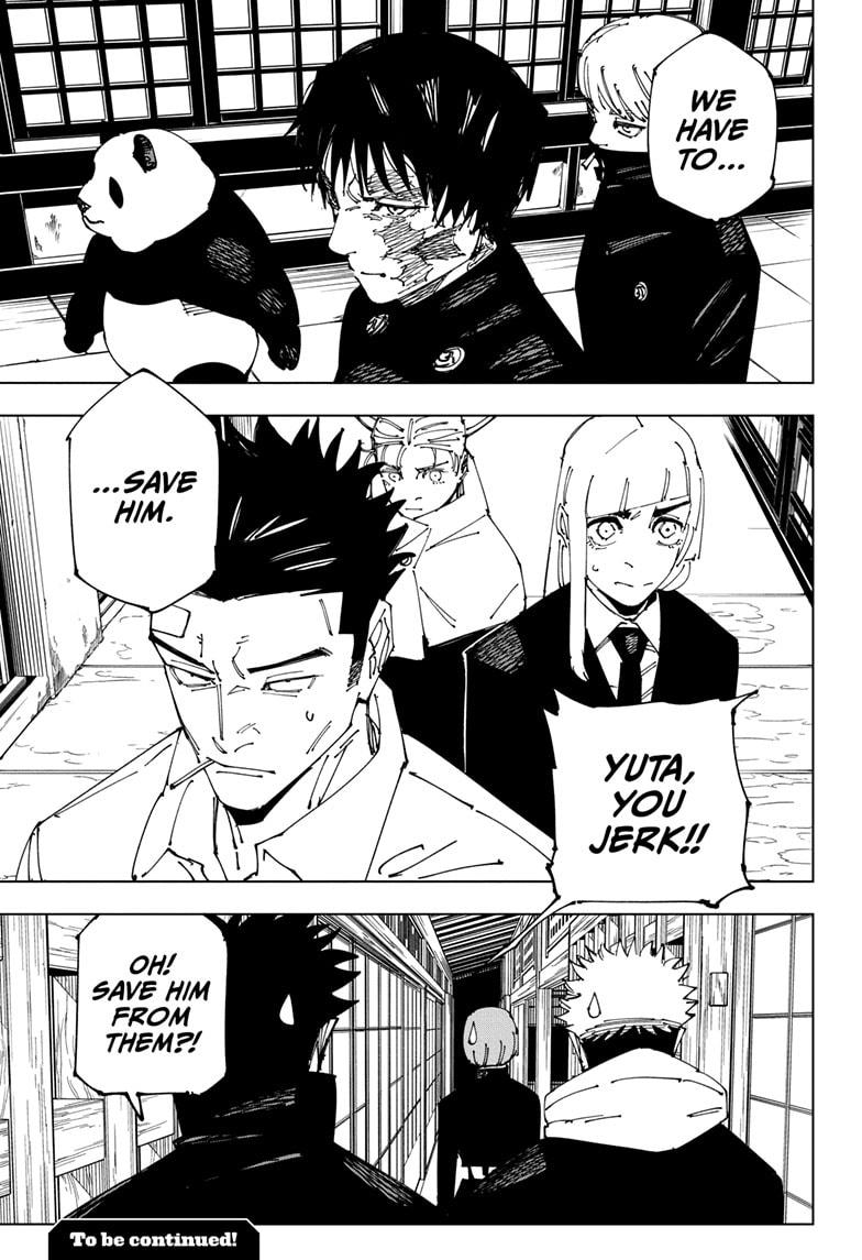 Jujutsu Kaisen Manga Chapter 268 page 19 - Settling Matters scene
