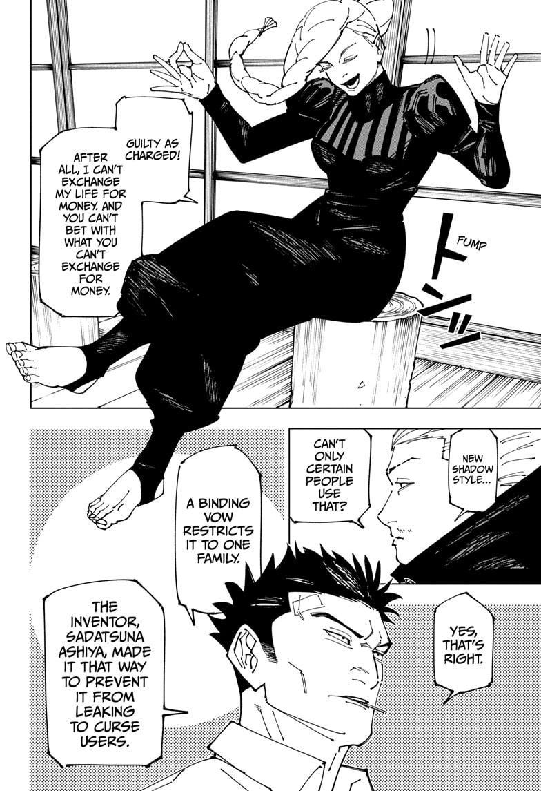 Jujutsu Kaisen Manga Chapter 269 page 12 - Considerations scene