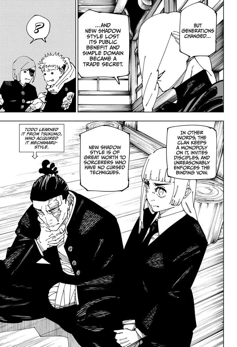 Jujutsu Kaisen Manga Chapter 269 page 13 - Considerations scene