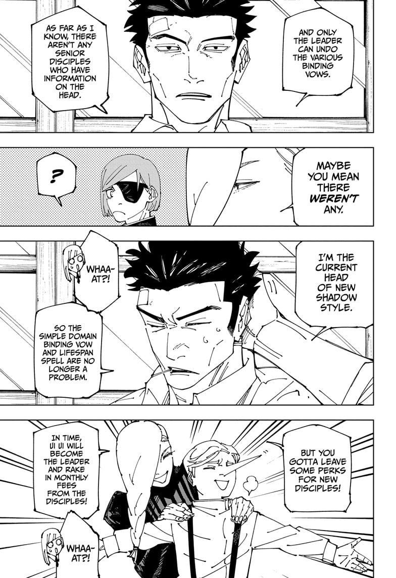 Jujutsu Kaisen Manga Chapter 269 page 15 - Considerations scene