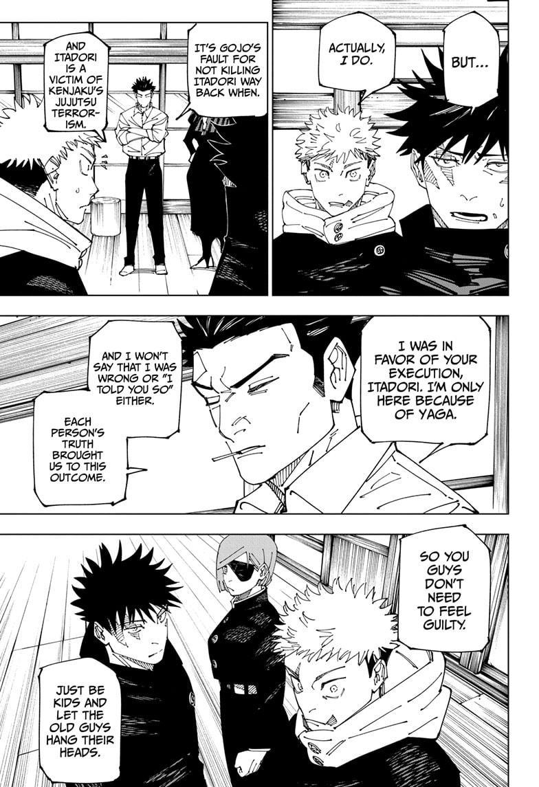Jujutsu Kaisen Manga Chapter 269 page 3 - Considerations scene
