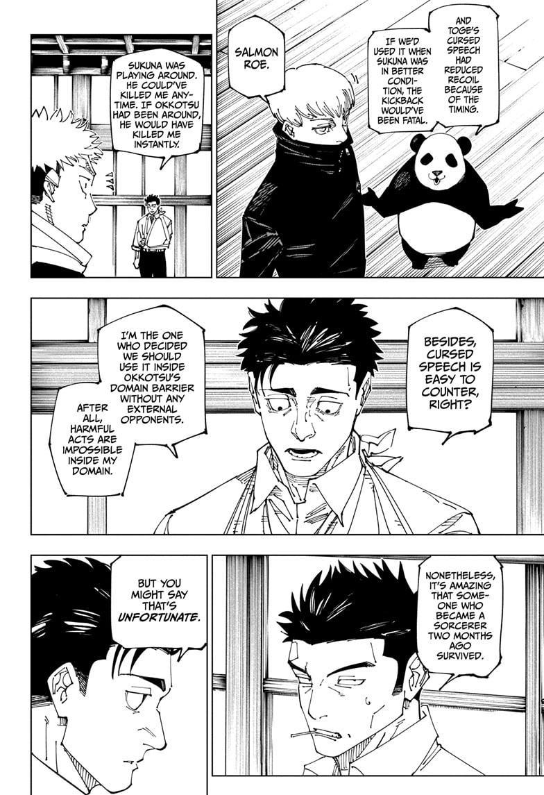 Jujutsu Kaisen Manga Chapter 269 page 6 - Considerations scene