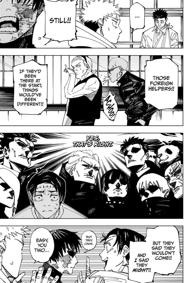 Jujutsu Kaisen Manga Chapter 269 page 7 - Considerations scene