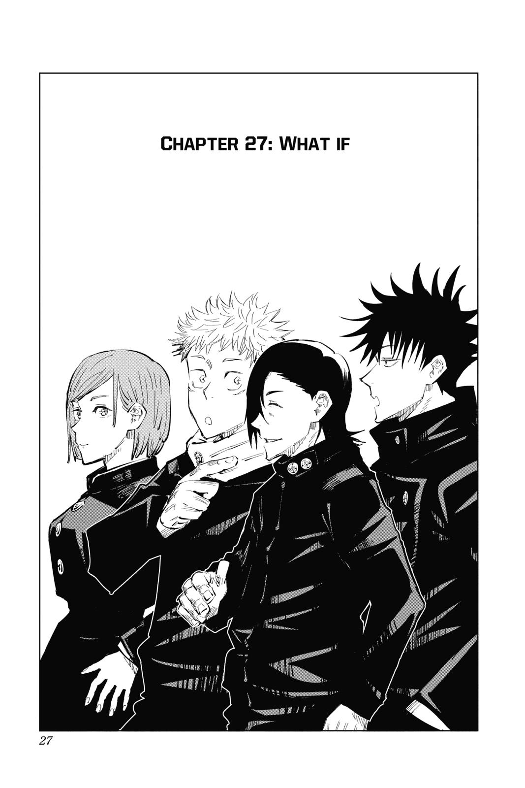 Jujutsu Kaisen Manga Chapter 27 page 1 - What If scene
