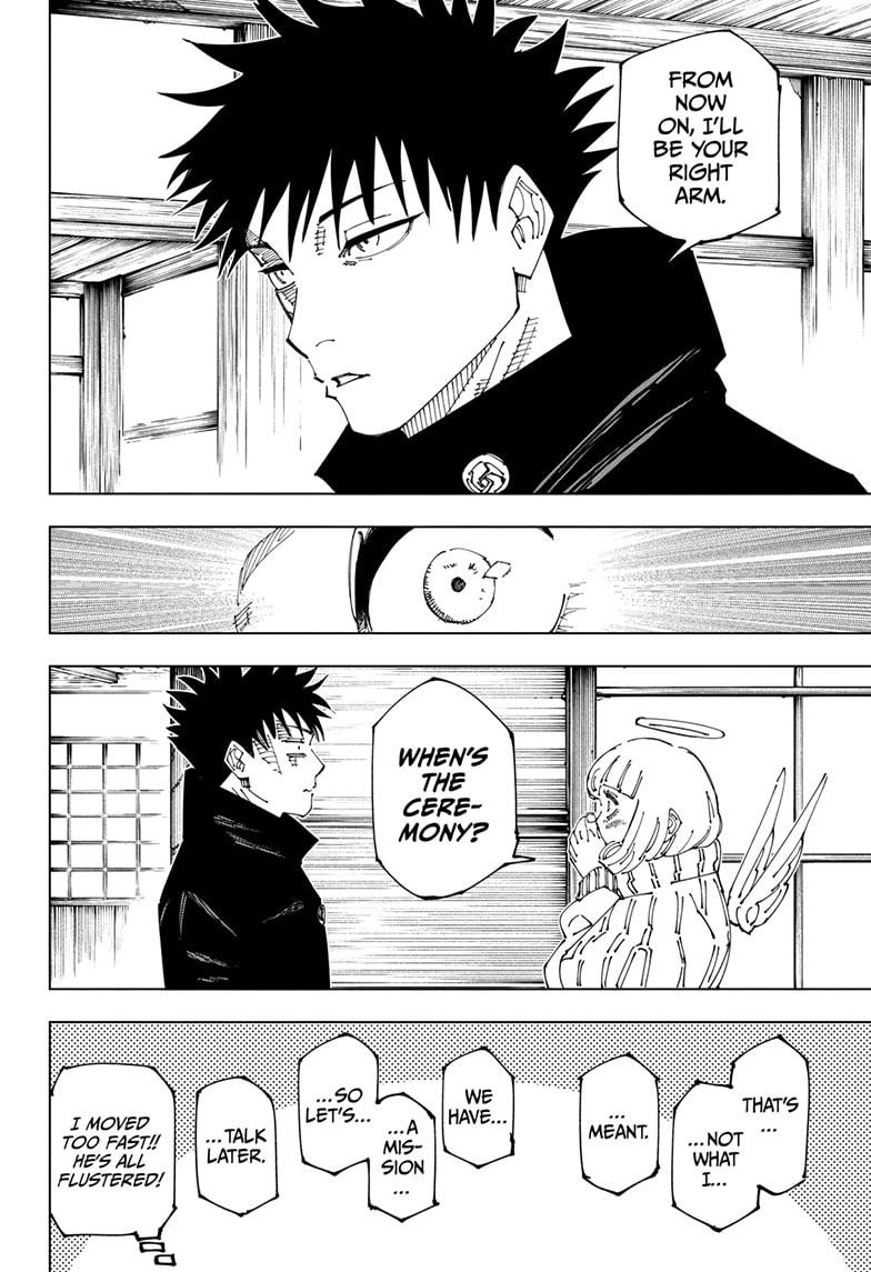 Jujutsu Kaisen Manga Chapter 270 page 14 - The End of the Dream scene