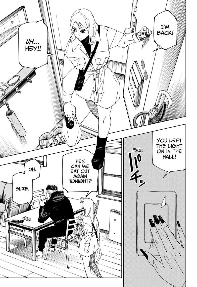 Jujutsu Kaisen Manga Chapter 270 page 15 - The End of the Dream scene