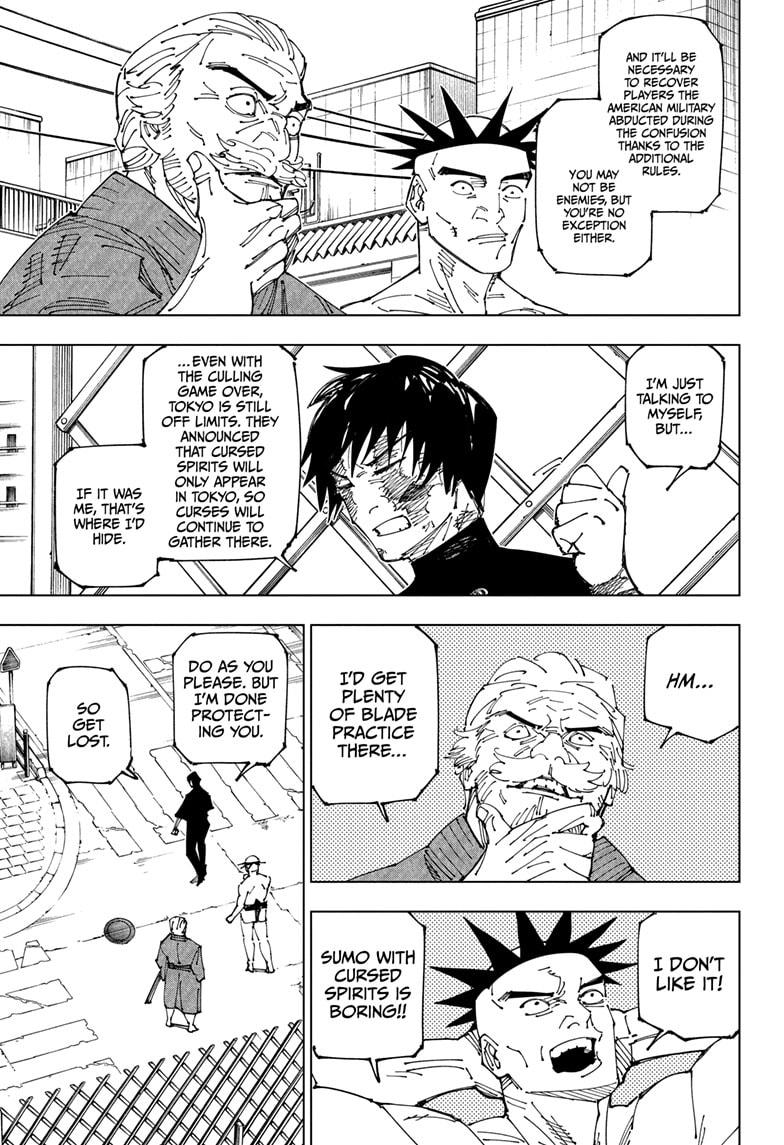 Jujutsu Kaisen Manga Chapter 270 page 5 - The End of the Dream scene