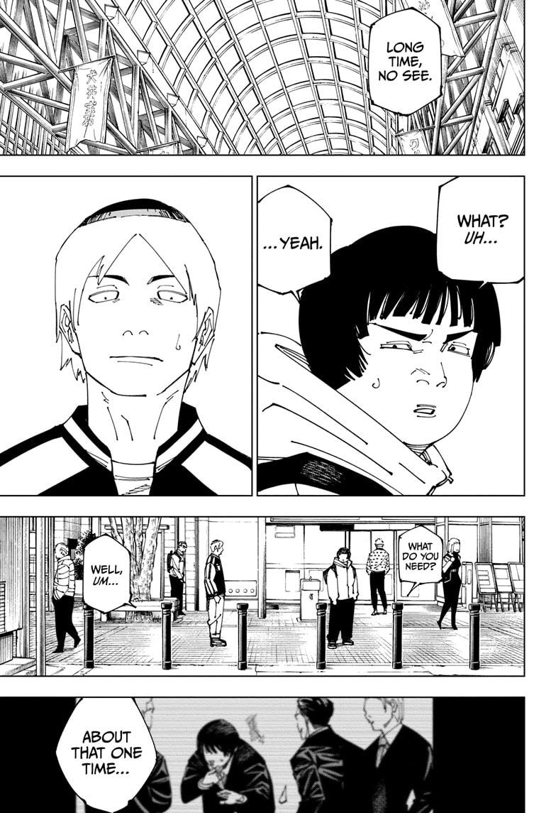 Jujutsu Kaisen Manga Chapter 270 page 9 - The End of the Dream scene