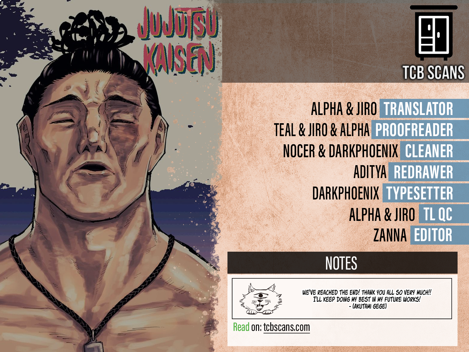 Jujutsu Kaisen Manga Chapter 271 page 2 - From Now On [END] scene