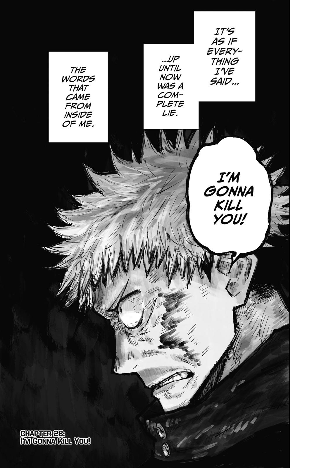 Jujutsu Kaisen Manga Chapter 28 page 1 - I'm Gonna Kill You! scene