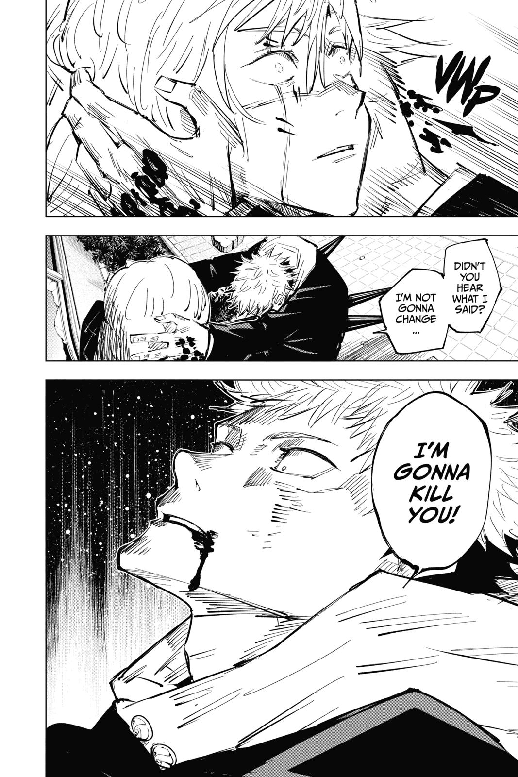 Jujutsu Kaisen Manga Chapter 28 page 16 - I'm Gonna Kill You! scene