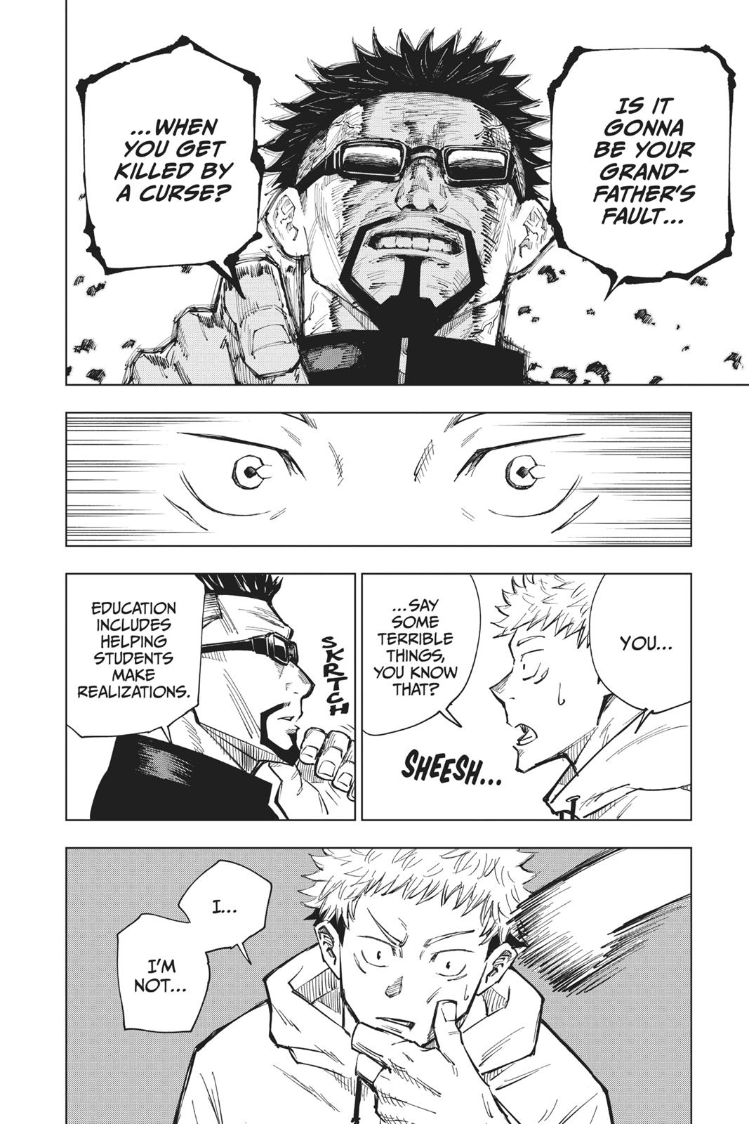 Jujutsu Kaisen Manga Chapter 3 page 13 - For Myself scene