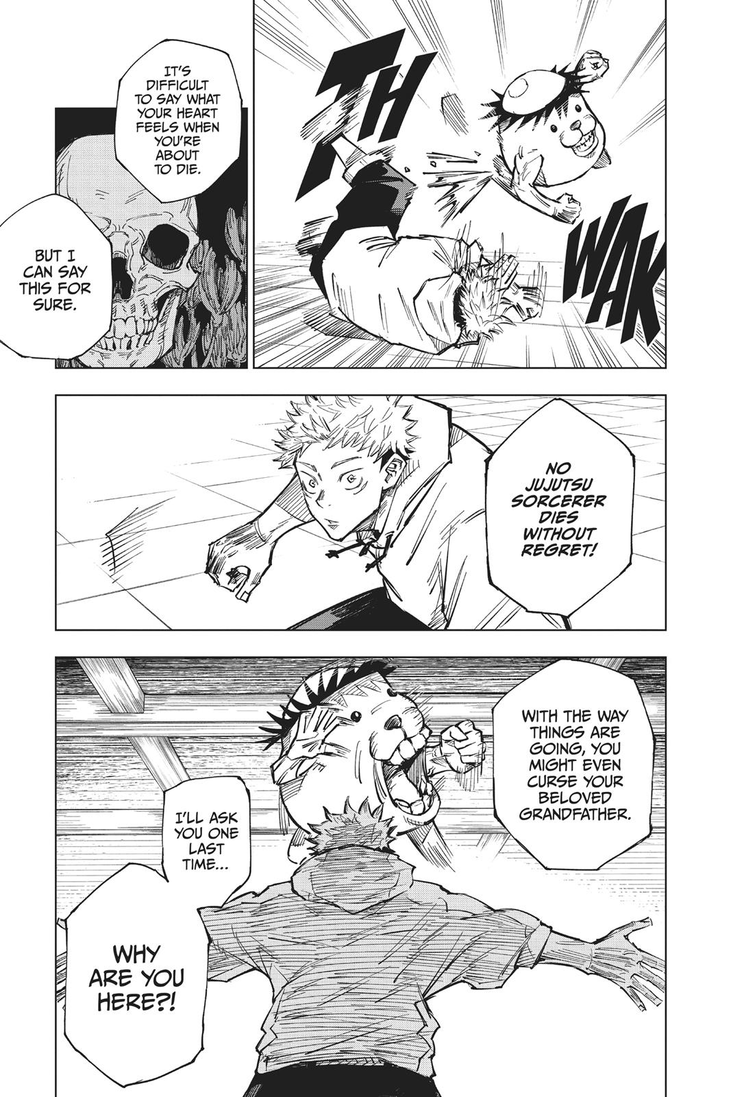 Jujutsu Kaisen Manga Chapter 3 page 14 - For Myself scene