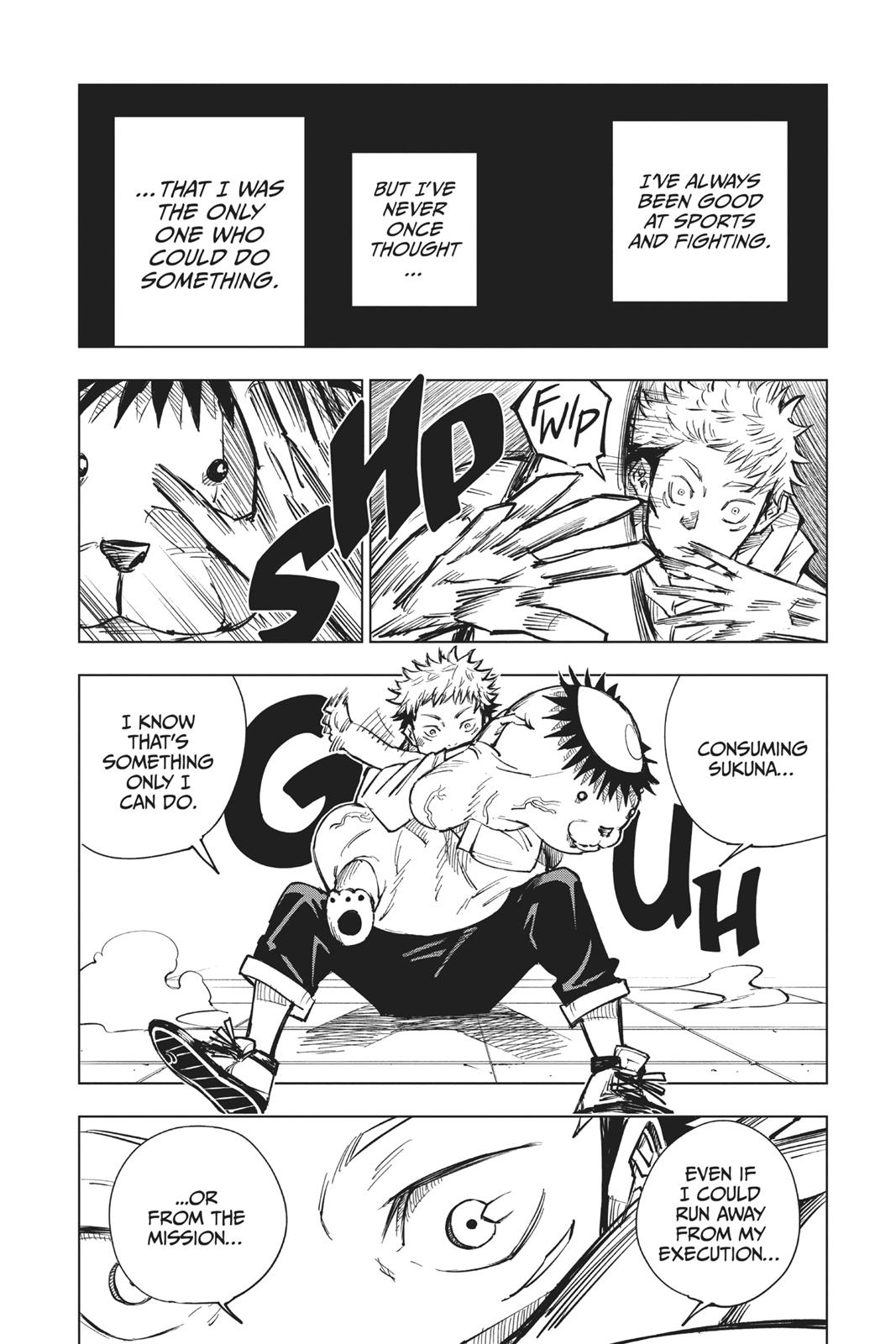 Jujutsu Kaisen Manga Chapter 3 page 15 - For Myself scene