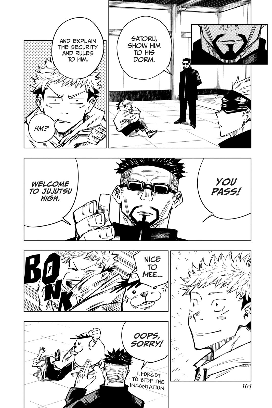 Jujutsu Kaisen Manga Chapter 3 page 17 - For Myself scene
