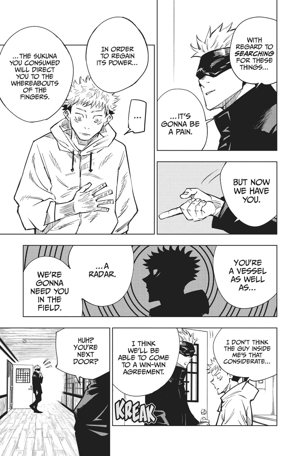 Jujutsu Kaisen Manga Chapter 3 page 20 - For Myself scene