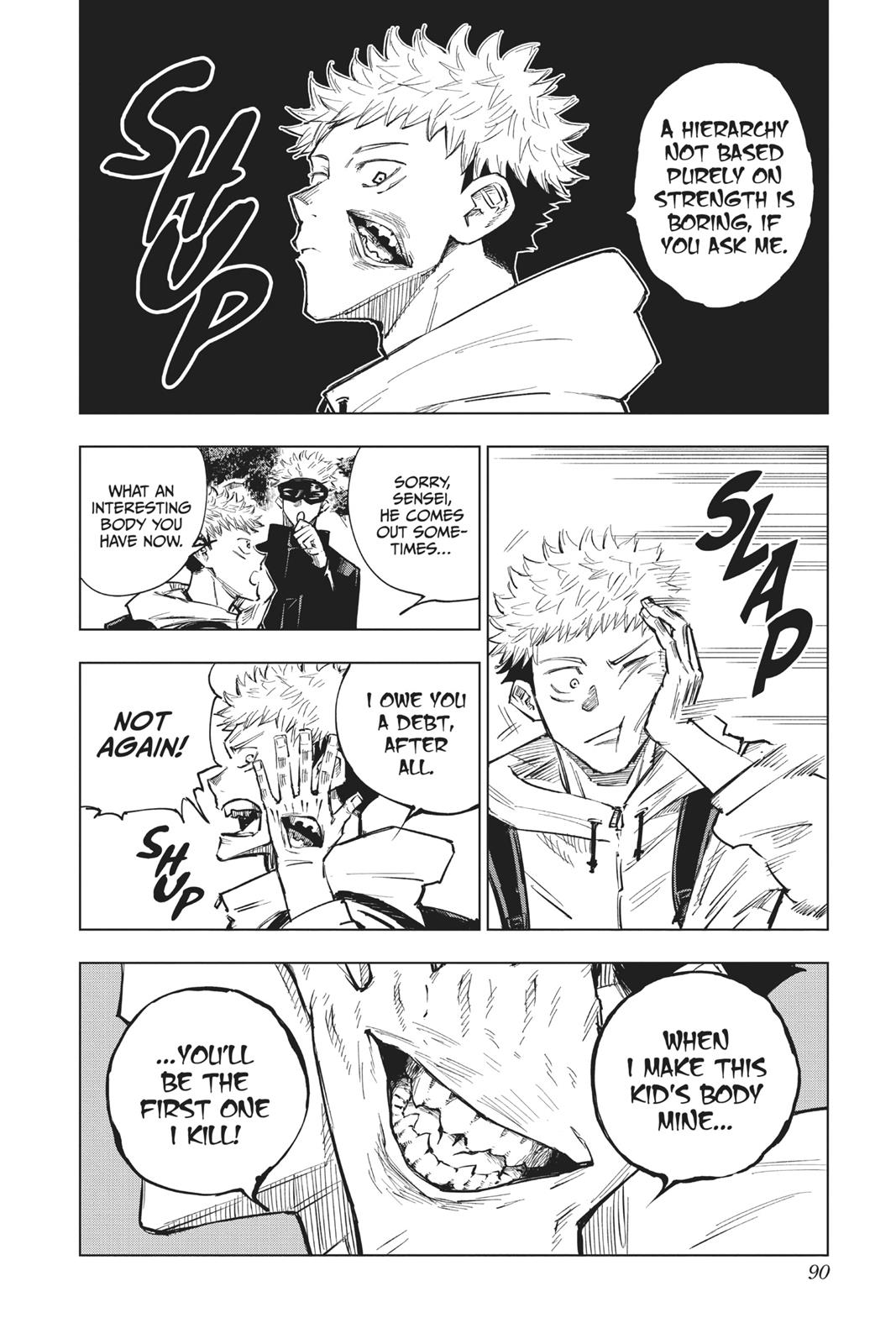 Jujutsu Kaisen Manga Chapter 3 page 3 - For Myself scene