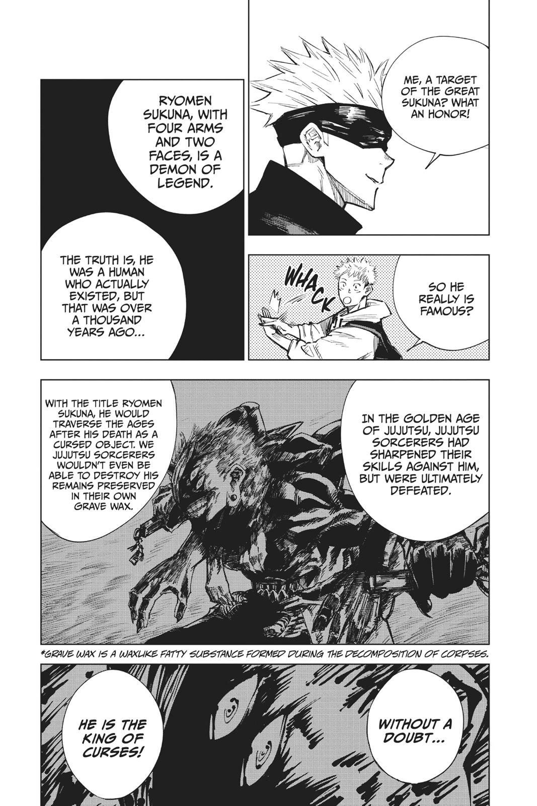 Jujutsu Kaisen Manga Chapter 3 page 4 - For Myself scene