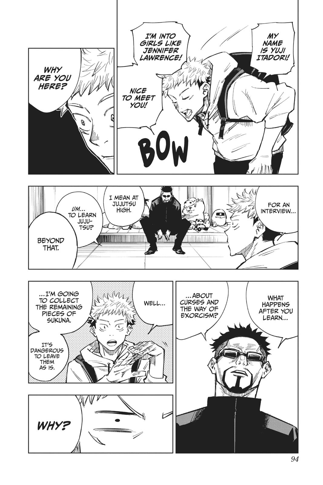 Jujutsu Kaisen Manga Chapter 3 page 7 - For Myself scene