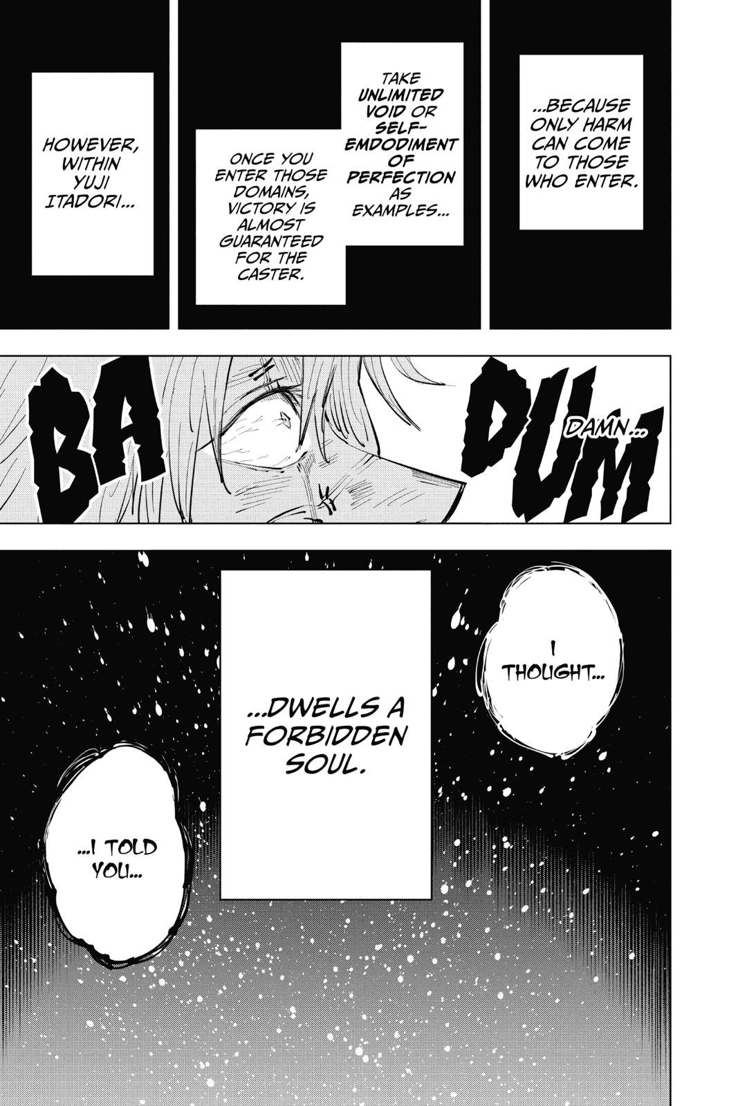 Jujutsu Kaisen Manga Chapter 30 page 15 - Selfishness scene