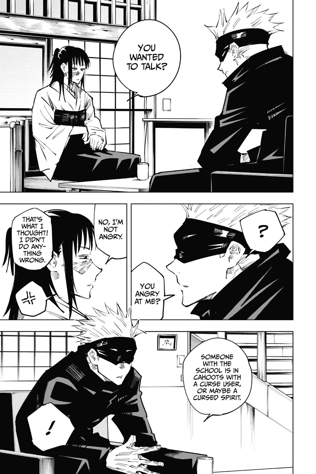 Jujutsu Kaisen Manga Chapter 33 page 14 - Kyoto Sister School Goodwill Event - Team Battle, Part 0 scene