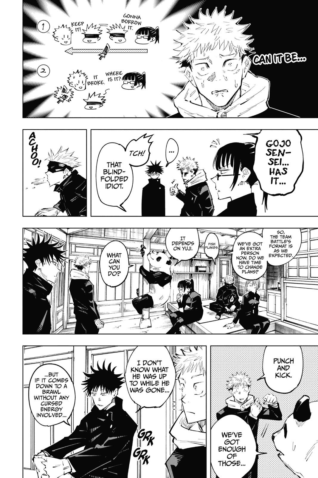 Jujutsu Kaisen Manga Chapter 33 page 5 - Kyoto Sister School Goodwill Event - Team Battle, Part 0 scene