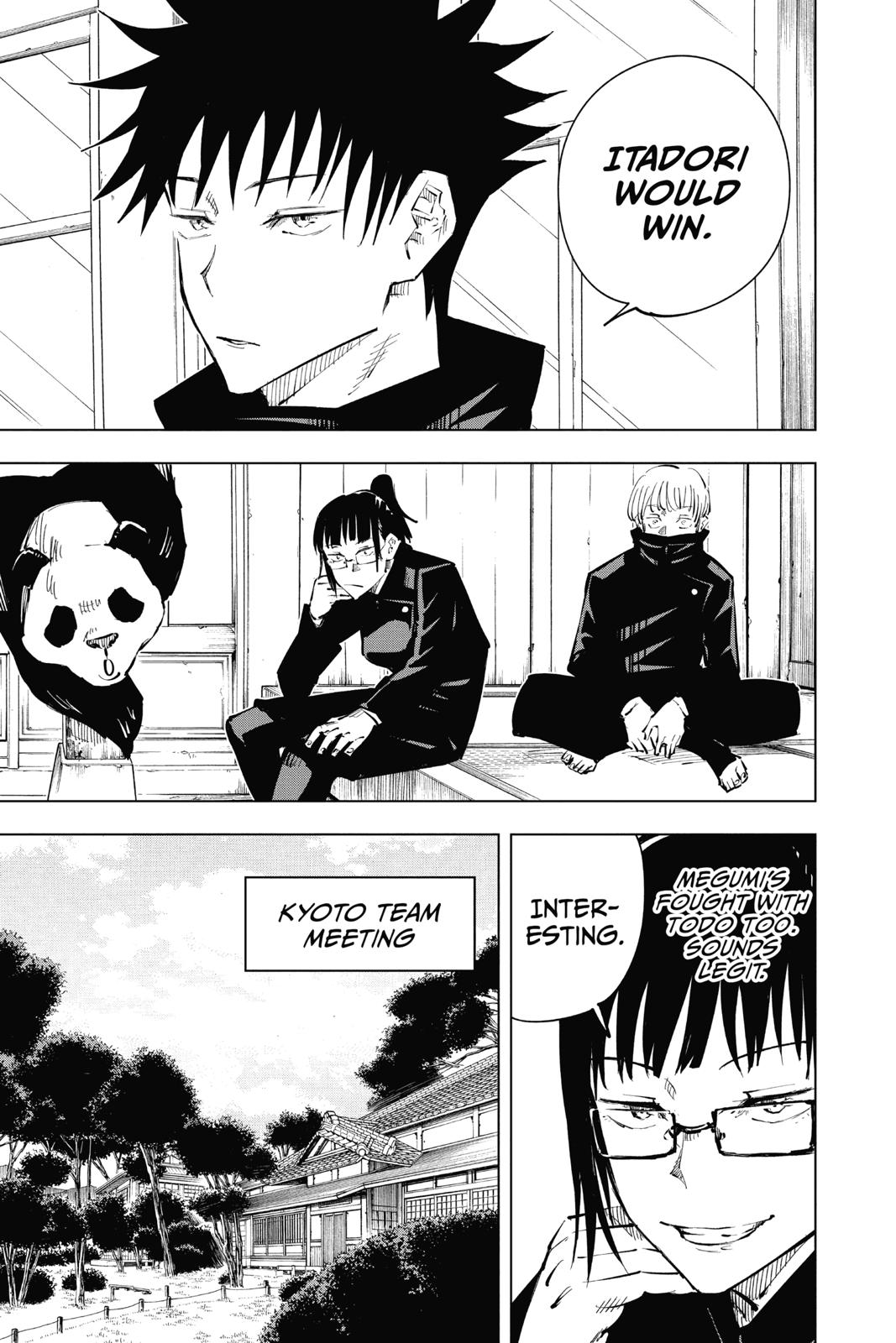 Jujutsu Kaisen Manga Chapter 33 page 6 - Kyoto Sister School Goodwill Event - Team Battle, Part 0 scene