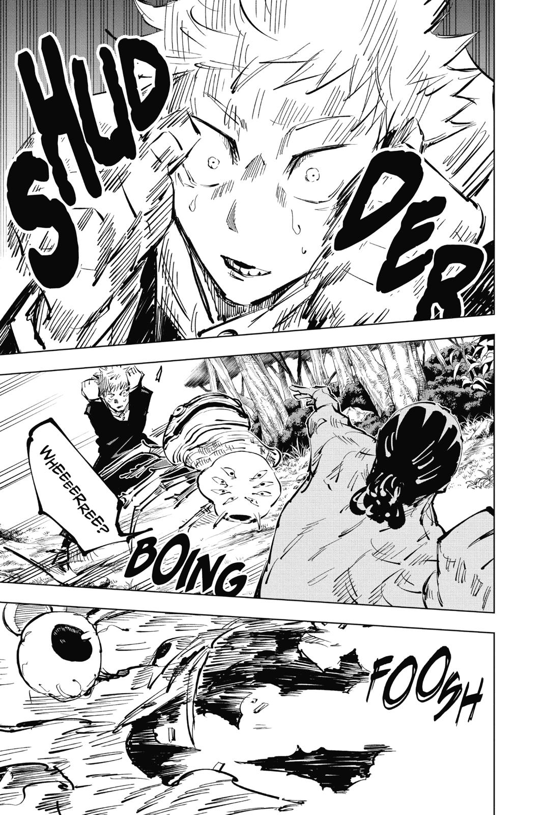 Jujutsu Kaisen Manga Chapter 34 page 12 - Kyoto Sister School Goodwill Event - Team Battle, Part 1 scene