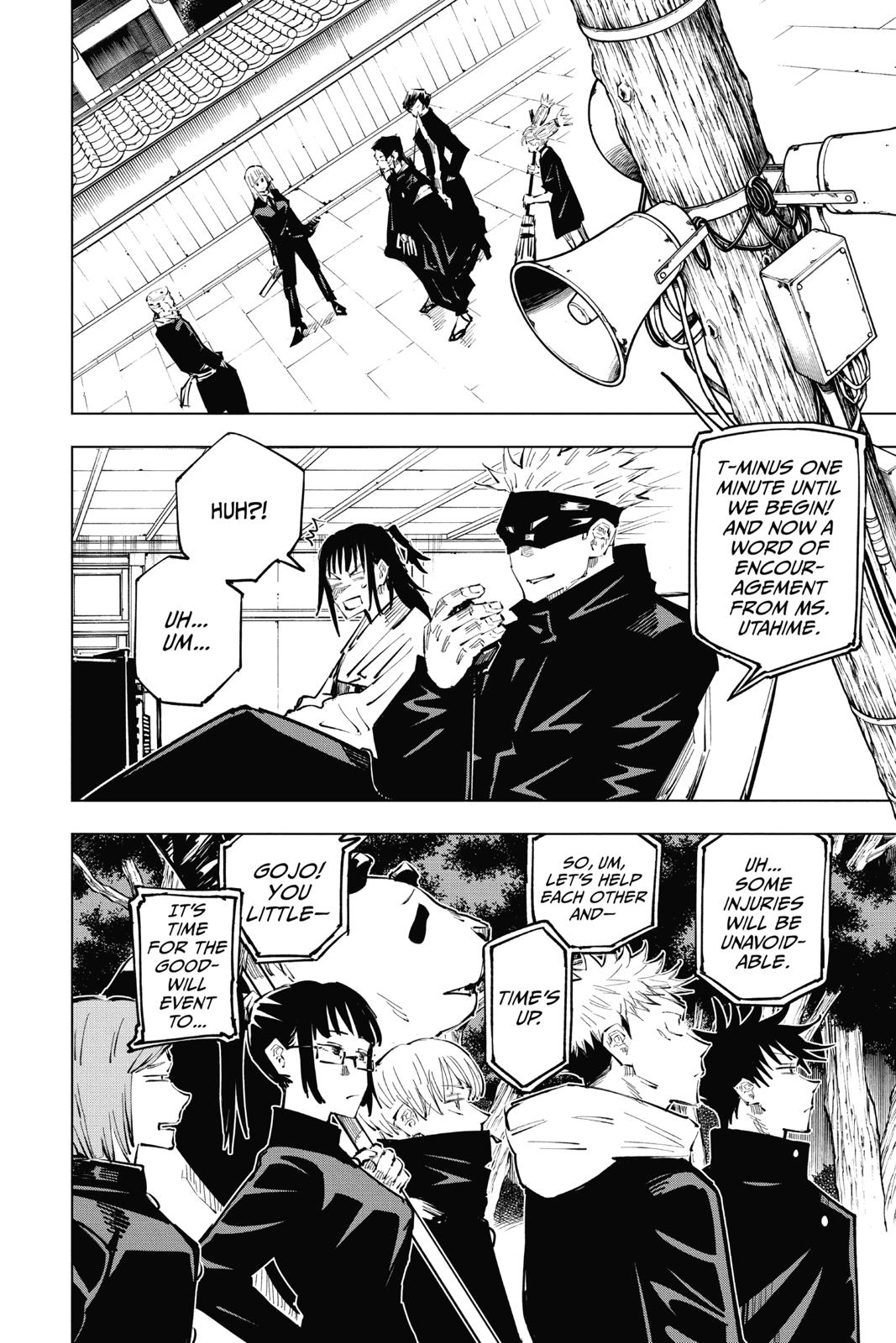 Jujutsu Kaisen Manga Chapter 34 page 2 - Kyoto Sister School Goodwill Event - Team Battle, Part 1 scene