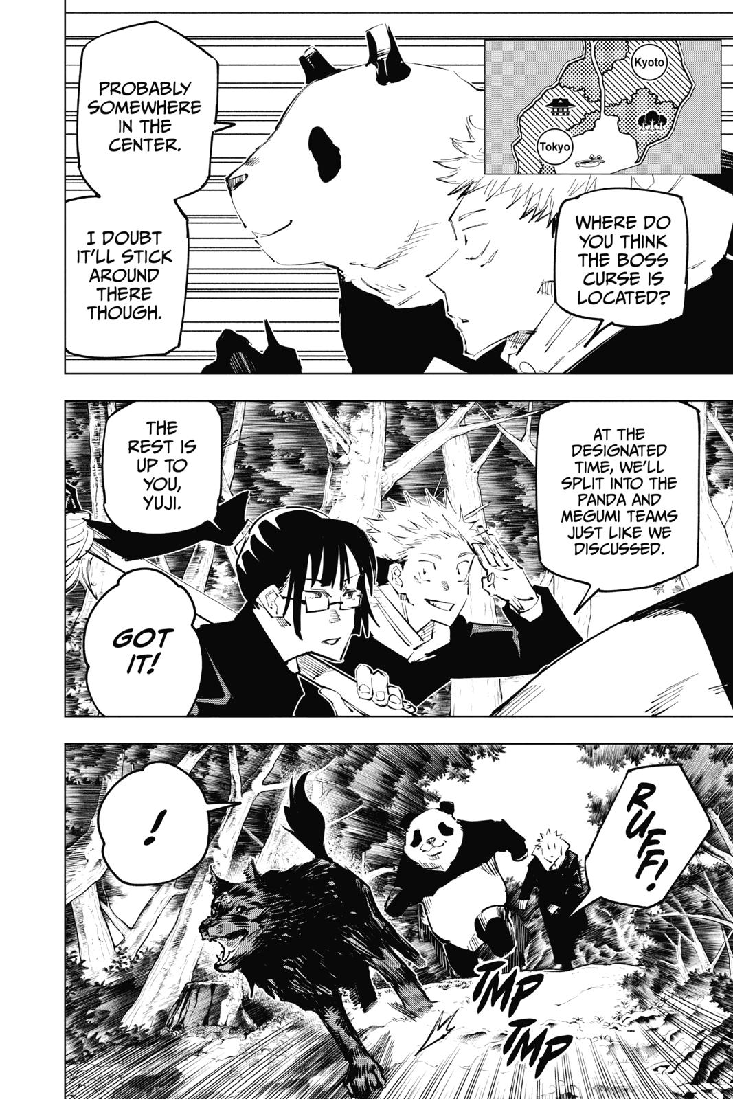 Jujutsu Kaisen Manga Chapter 34 page 4 - Kyoto Sister School Goodwill Event - Team Battle, Part 1 scene