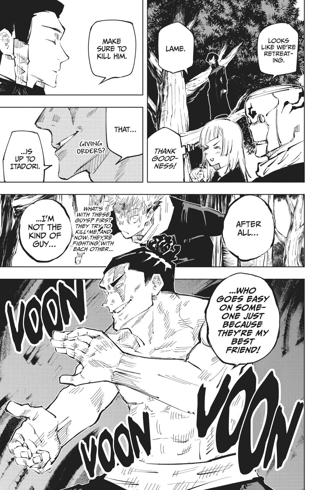 Jujutsu Kaisen Manga Chapter 35 page 20 - Kyoto Sister School Goodwill Event - Team Battle, Part 2 scene