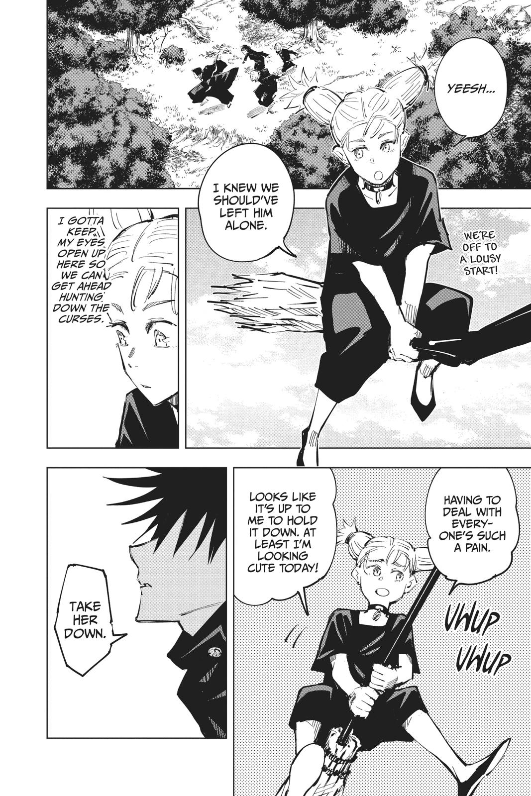 Jujutsu Kaisen Manga Chapter 35 page 21 - Kyoto Sister School Goodwill Event - Team Battle, Part 2 scene