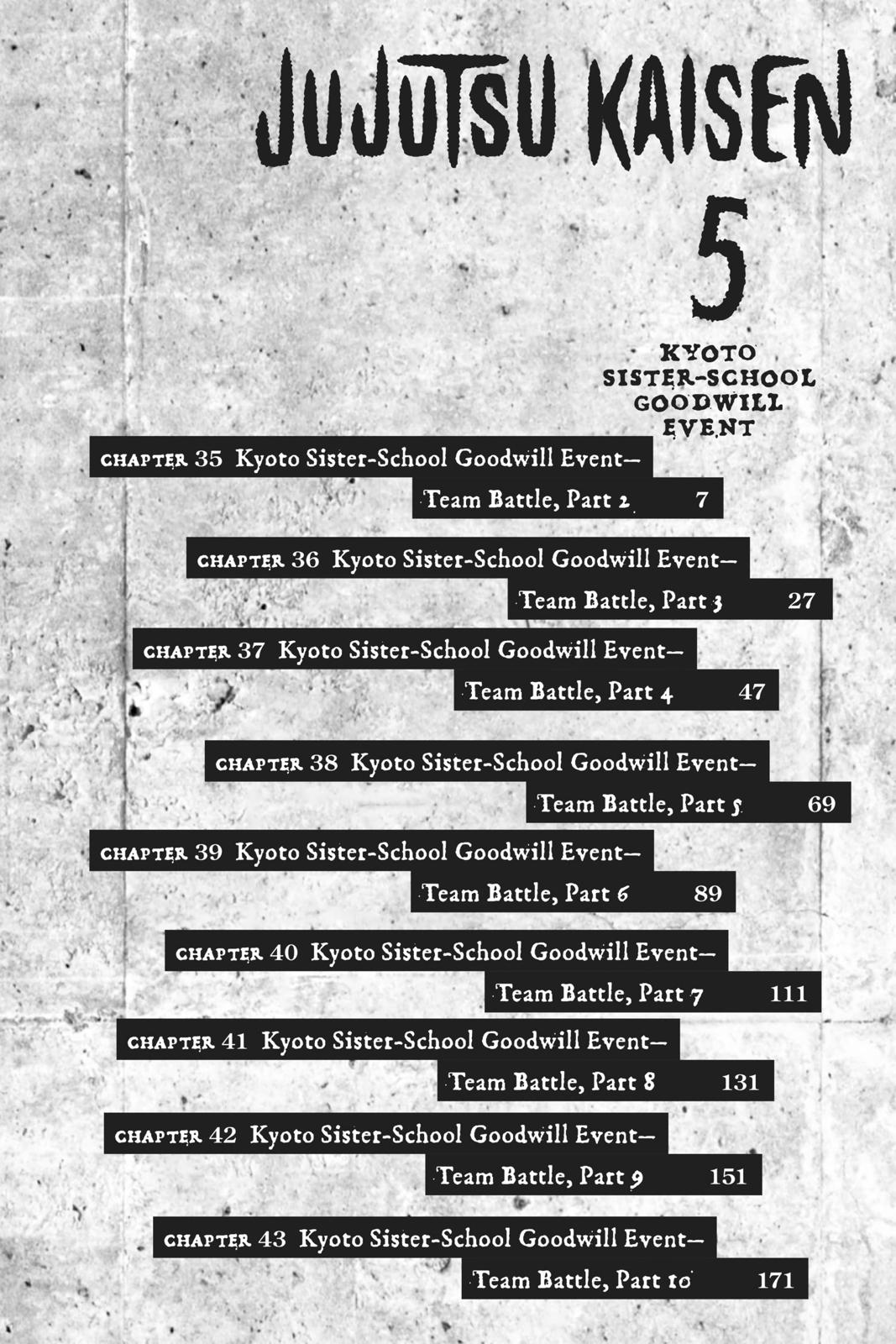 Jujutsu Kaisen Manga Chapter 35 page 6 - Kyoto Sister School Goodwill Event - Team Battle, Part 2 scene