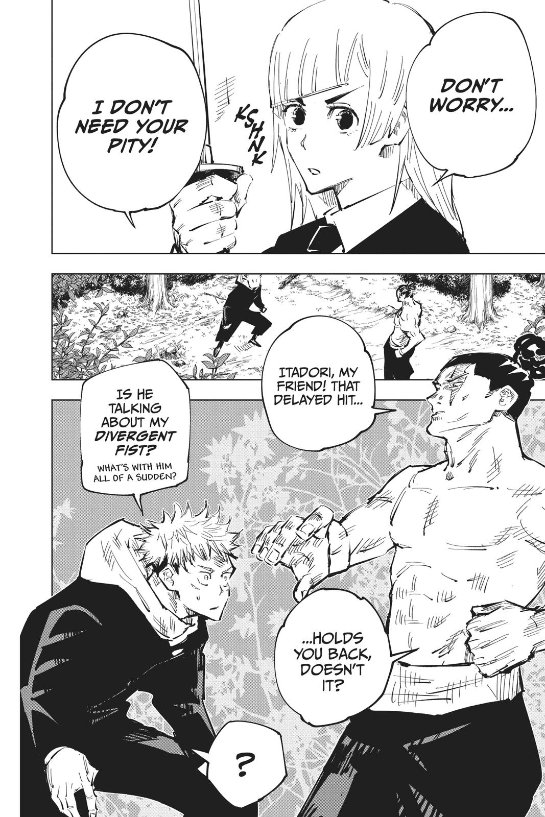 Jujutsu Kaisen Manga Chapter 36 page 18 - Kyoto Sister School Goodwill Event - Team Battle, Part 3 scene